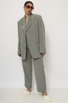 Conjunto Dominique cinza Blazer + Calça - loja online