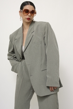 Conjunto Dominique cinza Blazer + Calça