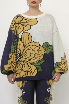 Imagem do Tricot flor amarela FARM manga bufante
