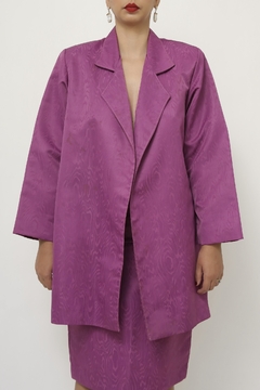 Conjunto roxo BLAZER + SAIA - Capichó Brechó