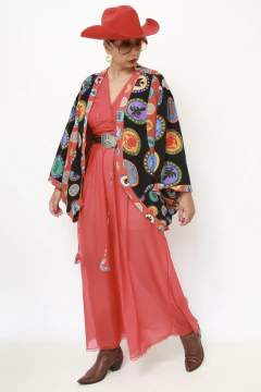 Kimono estampado 100% seda BDLN - loja online