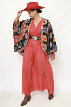 Kimono estampado 100% seda BDLN - loja online