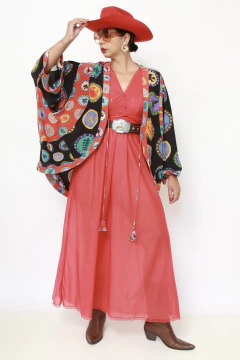 Kimono estampado 100% seda BDLN na internet