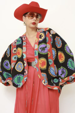 Kimono estampado 100% seda BDLN