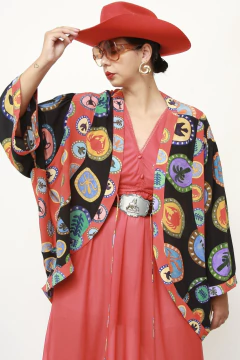Imagem do Kimono estampado 100% seda BDLN