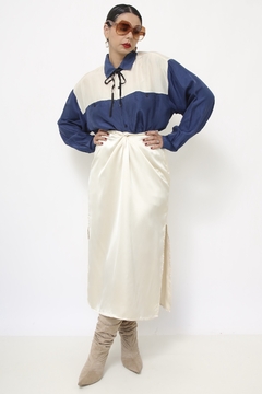 Camisa western marinho off seda - loja online