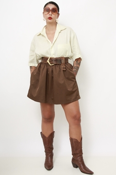 Camisa linho verde agua vintage - loja online