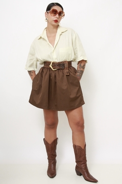 Camisa linho verde agua vintage - comprar online