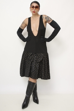 Vestido anos 80 ´s saia poa STEPPIN OUT - comprar online