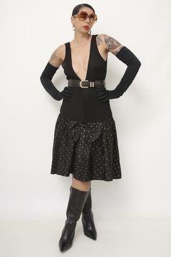 Vestido anos 80 ´s saia poa STEPPIN OUT - comprar online