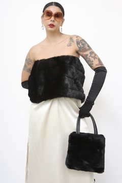 Top pelucia preto vintage - comprar online