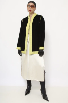 Blazer veludo preto forrado vintage