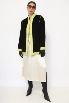 Blazer veludo preto forrado vintage na internet