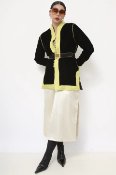 Blazer veludo preto forrado vintage