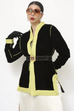 Blazer veludo preto forrado vintage na internet