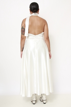 Vestido noiva drapeado flor na internet