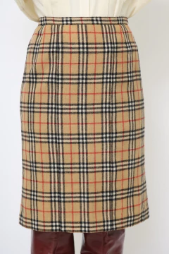 Saia xadrez vintage padronagem classica na internet