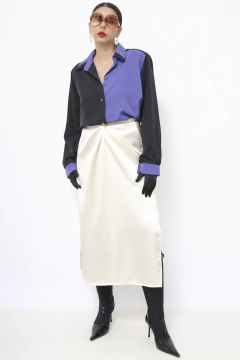 Camisa preta det roxa vintage