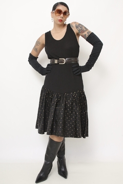Vestido anos 80 ´s saia poa STEPPIN OUT na internet