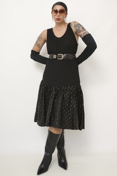 Vestido anos 80 ´s saia poa STEPPIN OUT