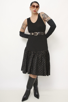 Vestido anos 80 ´s saia poa STEPPIN OUT - comprar online