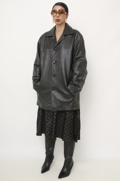 Casaco couro forrado vintage classico - comprar online