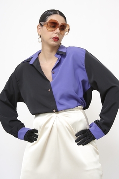 Camisa preta det roxa vintage