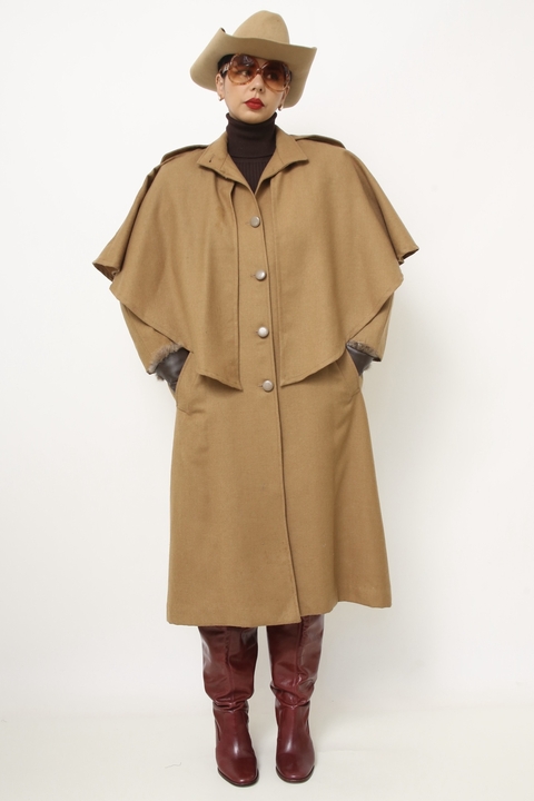 Casaco capa THE CLOTHIER bege lã - comprar online