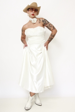 Imagem do Vestido noiva drapeado flor