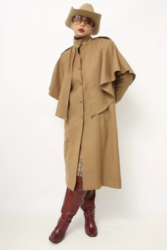 Casaco capa THE CLOTHIER bege lã - Capichó Brechó