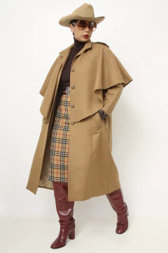 Casaco capa THE CLOTHIER bege lã - Capichó Brechó