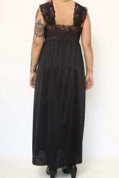 Conjunto ROBE E CAMISOLA preto renda