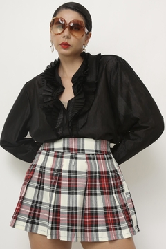Camisa babados vintage manga longa - comprar online