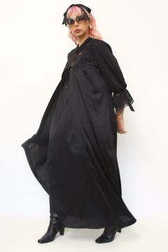 Conjunto ROBE E CAMISOLA preto renda