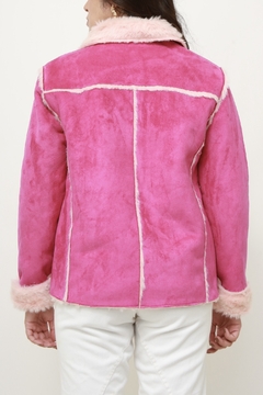 Imagem do Casaco estilo PENNY LANE rosa forro pelo