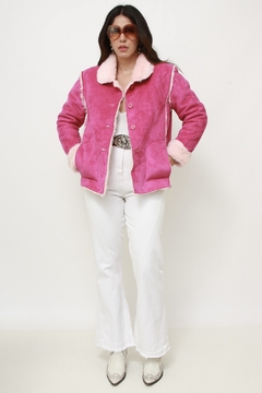 Casaco estilo PENNY LANE rosa forro pelo - loja online