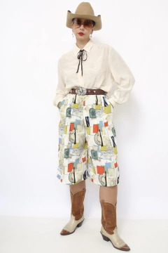 Imagem do Bermuda verde agua cintura alta