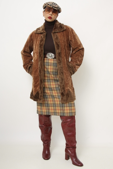 Casaco marrom vintage 70´s forro pelucia