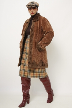 Casaco marrom vintage 70´s forro pelucia - comprar online