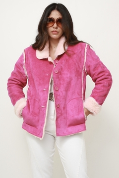 Casaco estilo PENNY LANE rosa forro pelo - loja online