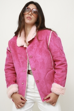 Casaco estilo PENNY LANE rosa forro pelo - comprar online