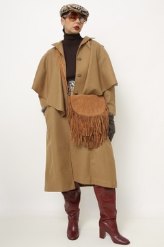 Bolsa franja dupla caramelo western couro