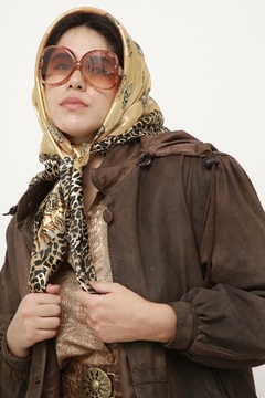 Lenço onça marrom western - loja online