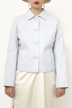 Jaqueta couro forrada azul bebe - loja online