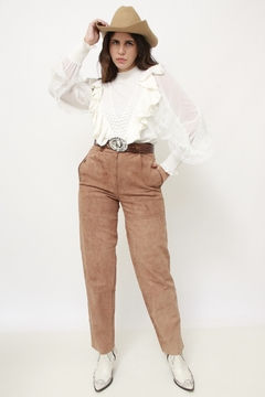Imagem do Blusa branca tricot babados western