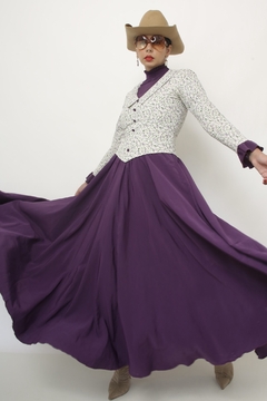 Vestido JEINE D. roxo flores na internet
