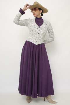 Vestido JEINE D. roxo flores na internet