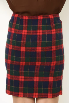 Saia xadrez acrílico vermelha - loja online