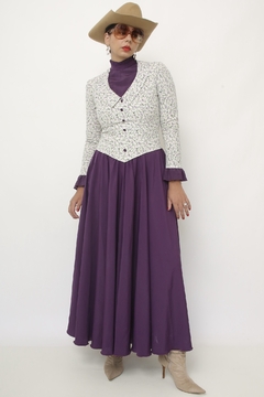 Imagem do Vestido JEINE D. roxo flores