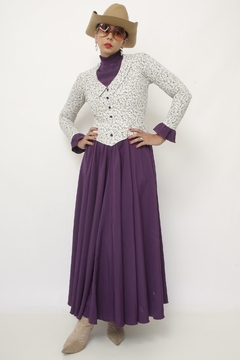 Imagem do Vestido JEINE D. roxo flores